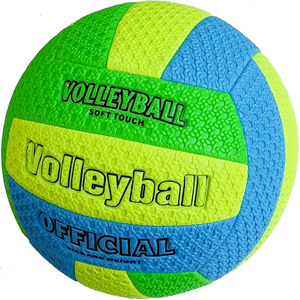фото E29209-1 мяч волейбольный (сине/зелено/желтый) пляжный, tpu 2.5, 280 гр hawk