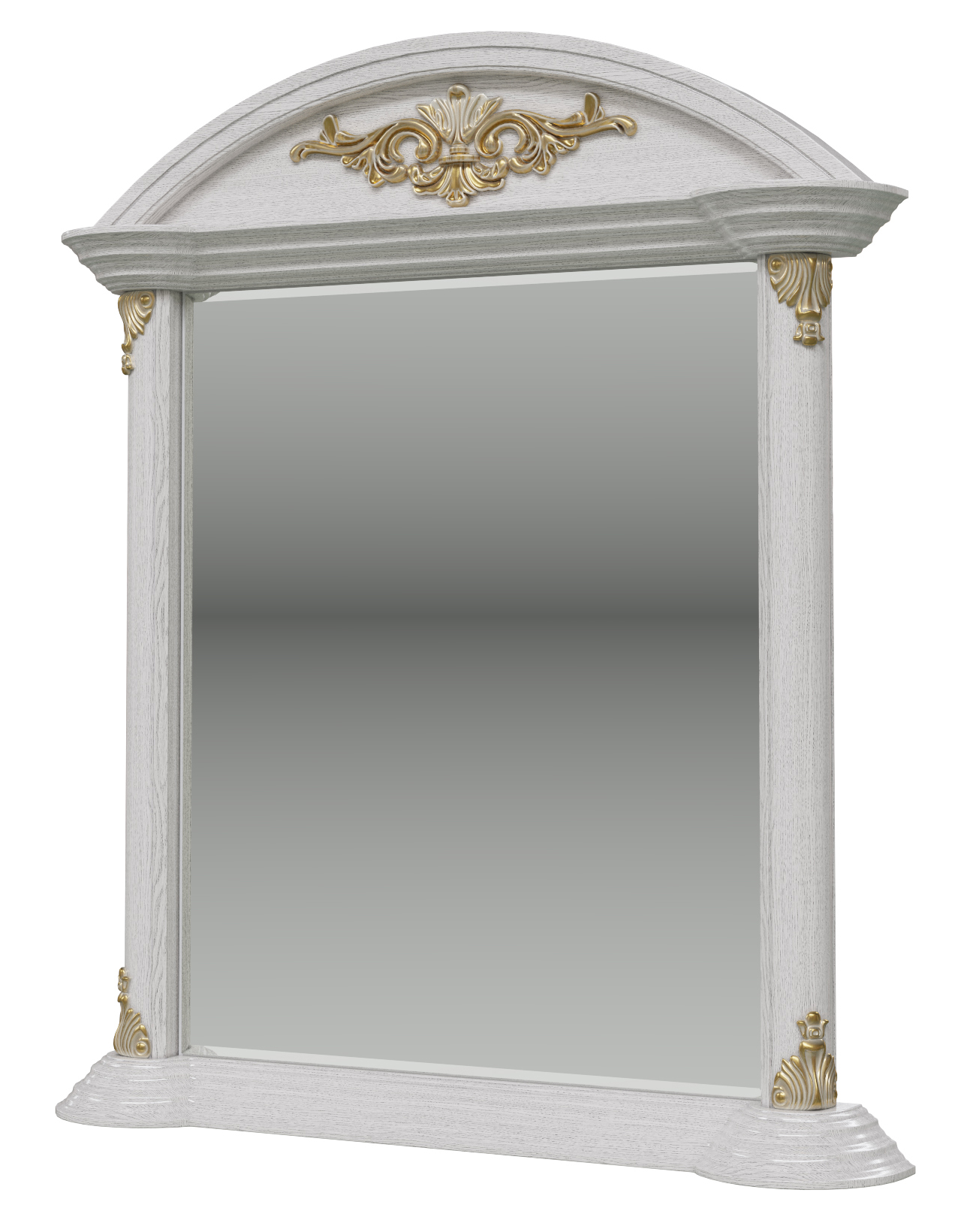 фото Зеркало мэри-мебель да винчи сд-06 патина белый, 92х13х107 см.