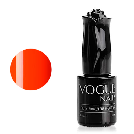 Купить Гель-лак Vogue Nails морковно-оранжевый без эффектов плотный 10 мл