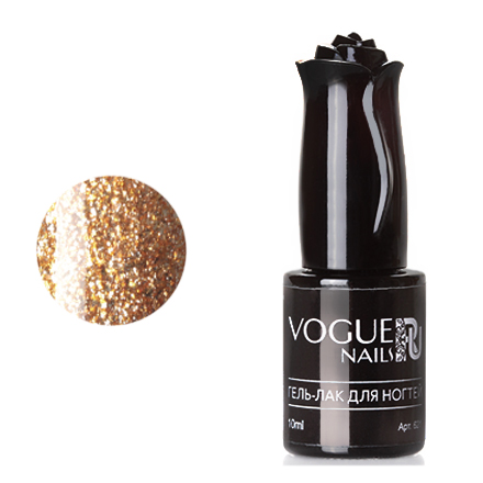 

Гель-лак Vogue Nails золотой с серебристой фольгой плотный 10 мл