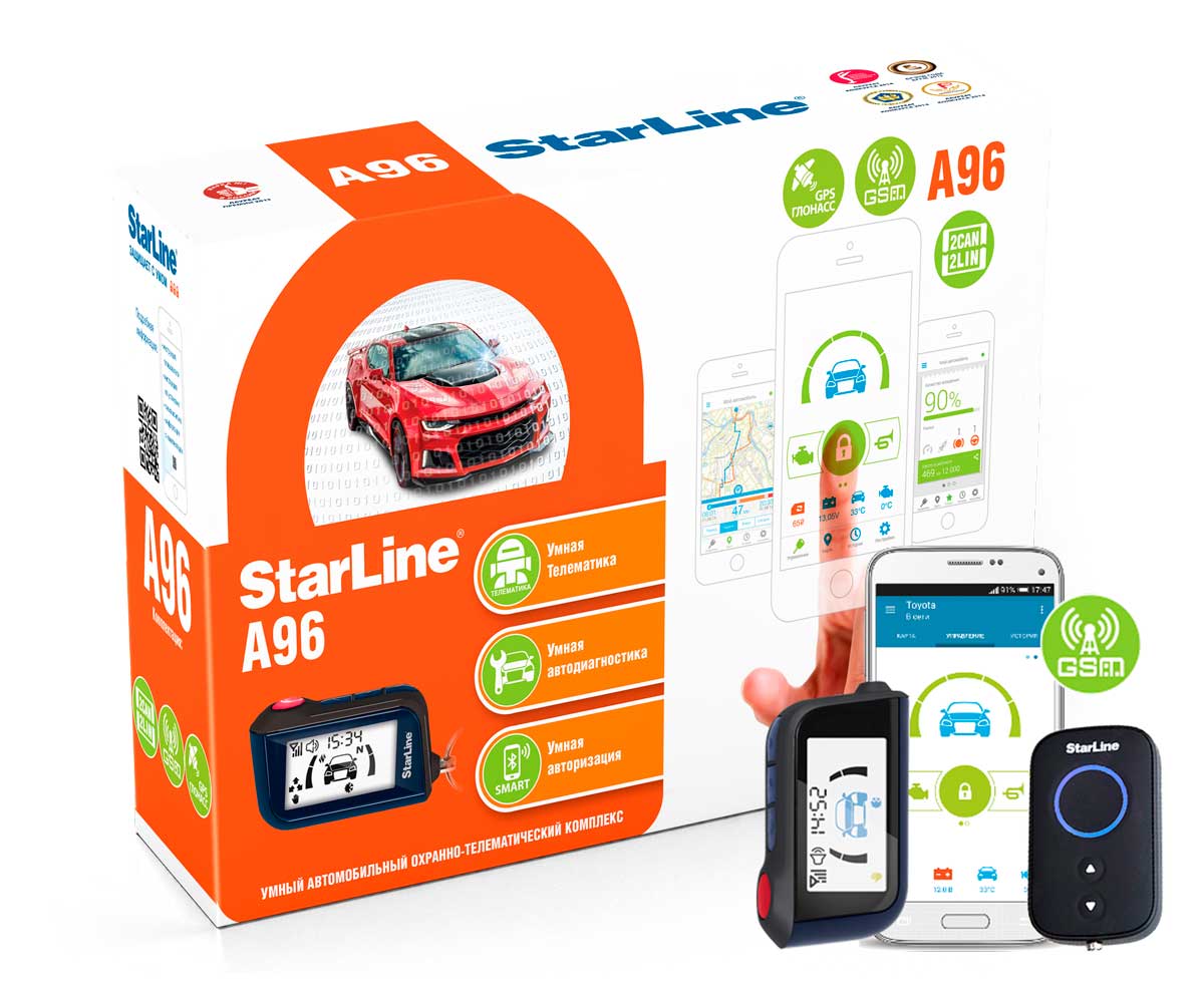 Охранно-телематический комплекс StarLine A96 BT 2CAN2LIN GSM 2999000₽