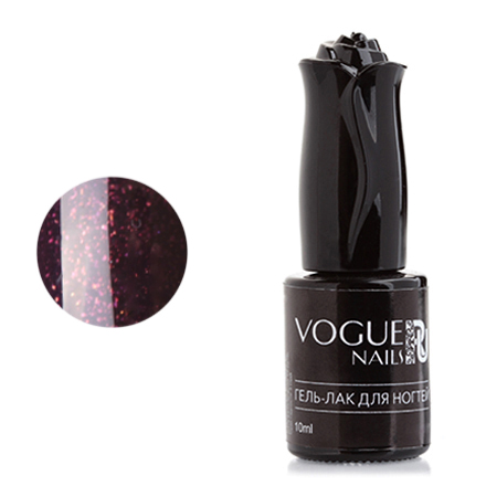

Гель-лак Vogue Nails глубокий фиолетовый с блестками плотный 10 мл