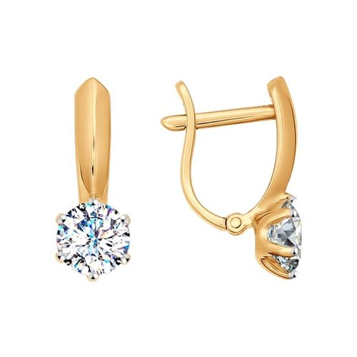 

Серьги женские из золота SOKOLOV 81020231, фианит, 81020231