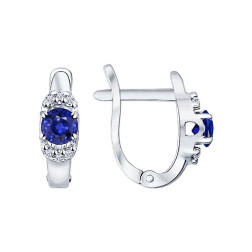 

Серьги из серебра SOKOLOV 88020006, корунд/фианит, 88020006