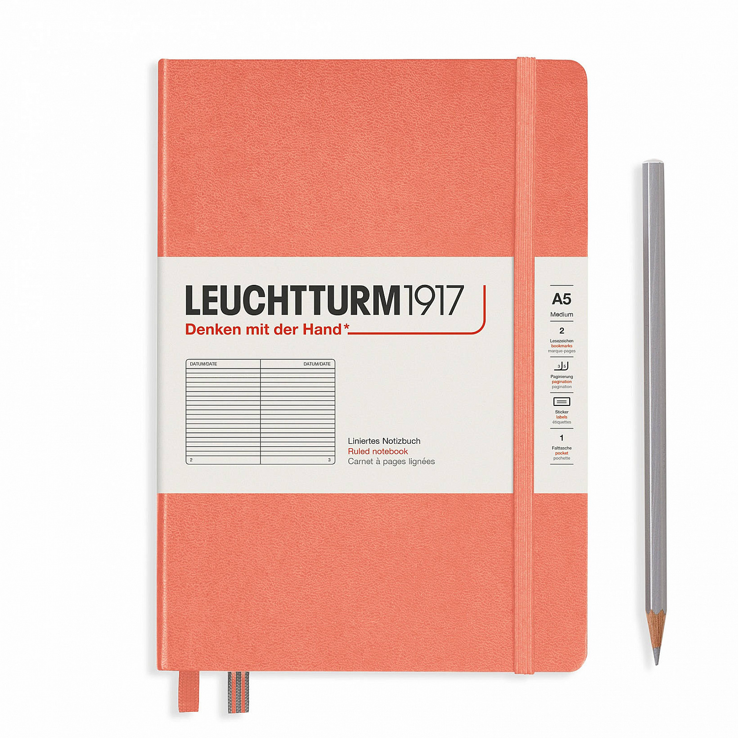 фото Книга для записей в линейку leuchtturm1917 "muted colours" medium а5, оранжевый