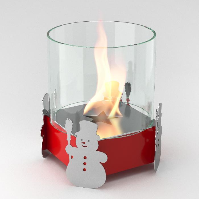 

Биокамин Lux Fire Новогодний М, красный