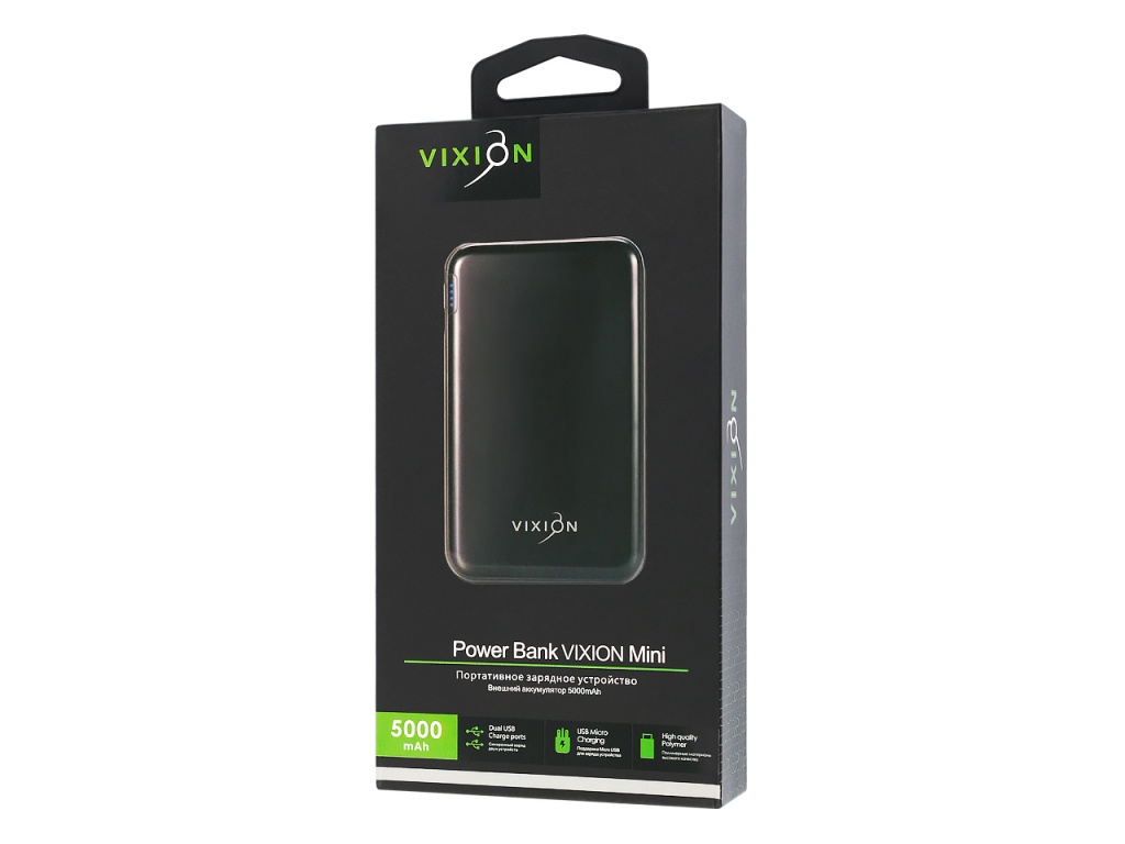 фото Внешний аккумулятор vixion kp-51 5000mah black