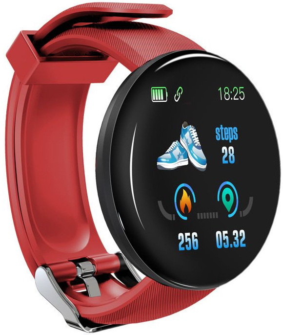 фото Смарт браслет bandrate smart d1818br black/red