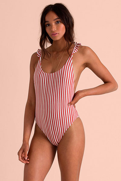 фото Купальник слитный женский billabong dos palmas one piece красный l