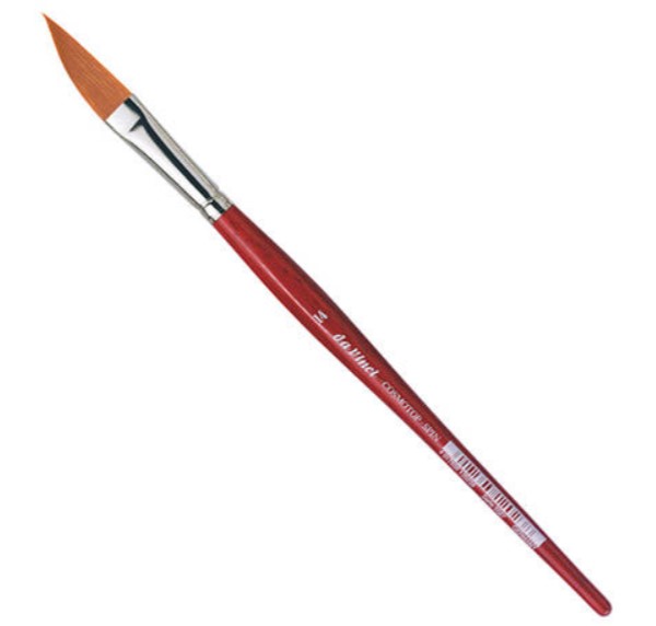 фото Кисть синтетика №14 скошенная da vinci "cosmotop spin" 5587 короткая ручка