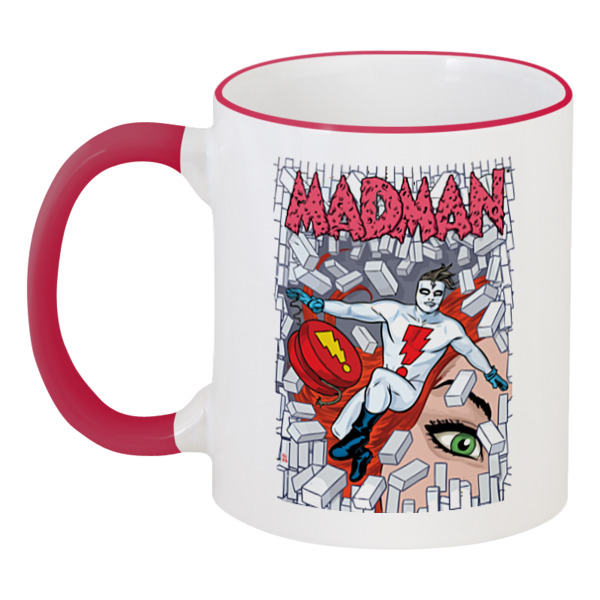 

Кружка Printio с цветной ручкой и ободком Madman