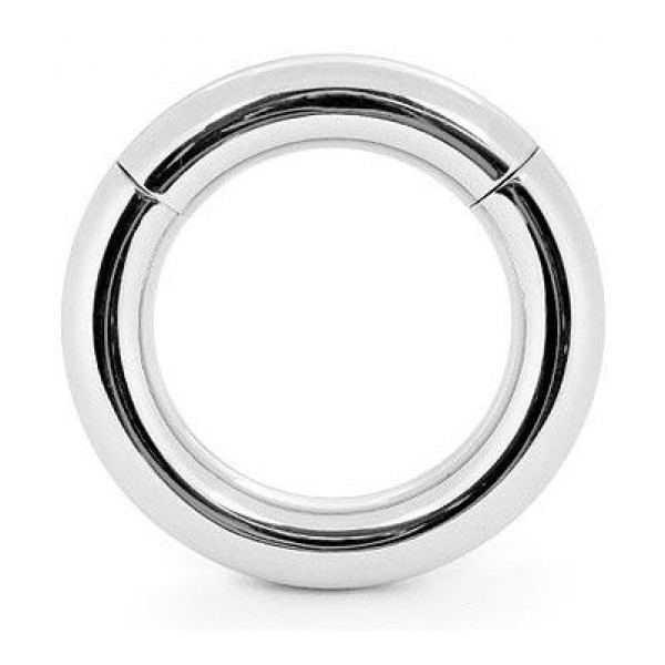 фото Серебристое большое эрекционное кольцо на магнитах bior toys