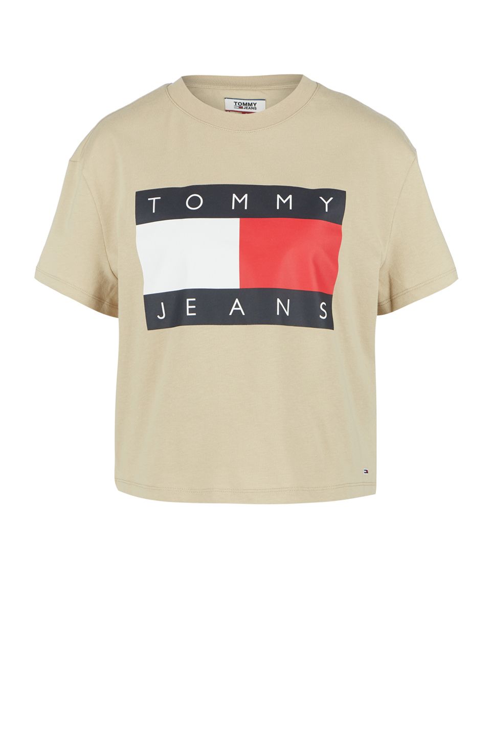 

Футболка женская Tommy Jeans DW0DW07153 RBV silt бежевая L INT, Бежевый, DW0DW07153 RBV silt