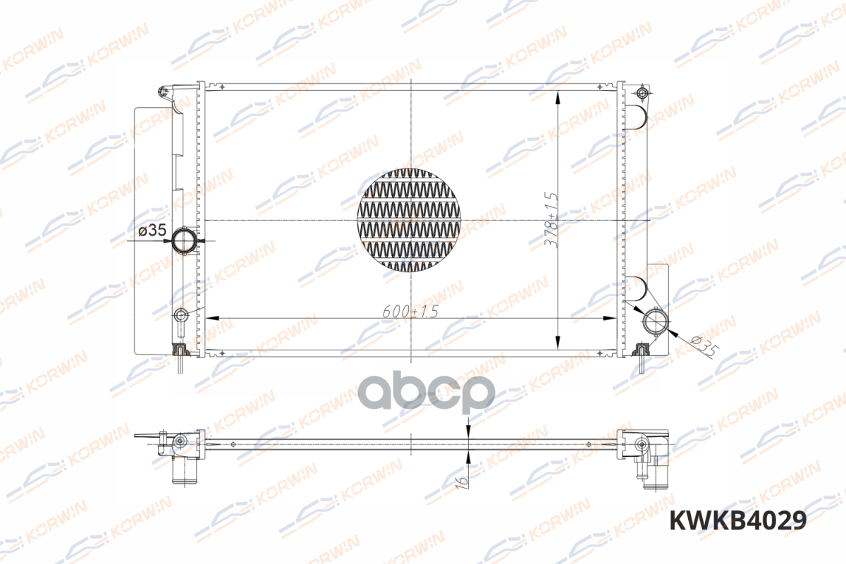 Радиатор Охлаждения Toyota Auris/Avensis/Corolla (06-19) M/A (Гарантия 2 Года) KORWIN арт.