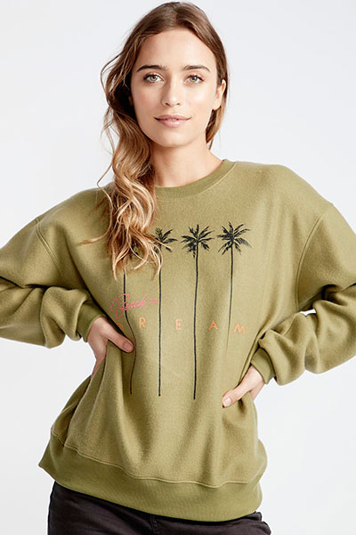 

Свитшот женский Billabong Project Boyscout зеленый S, Project Boyscout