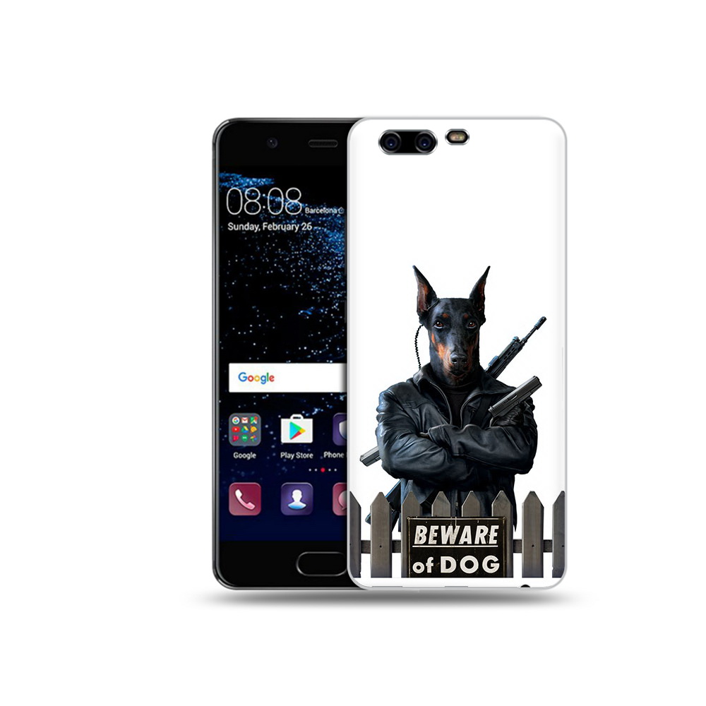 

Чехол MyPads Tocco для Huawei P10 доберман (PT60870.50.332), Прозрачный, Tocco