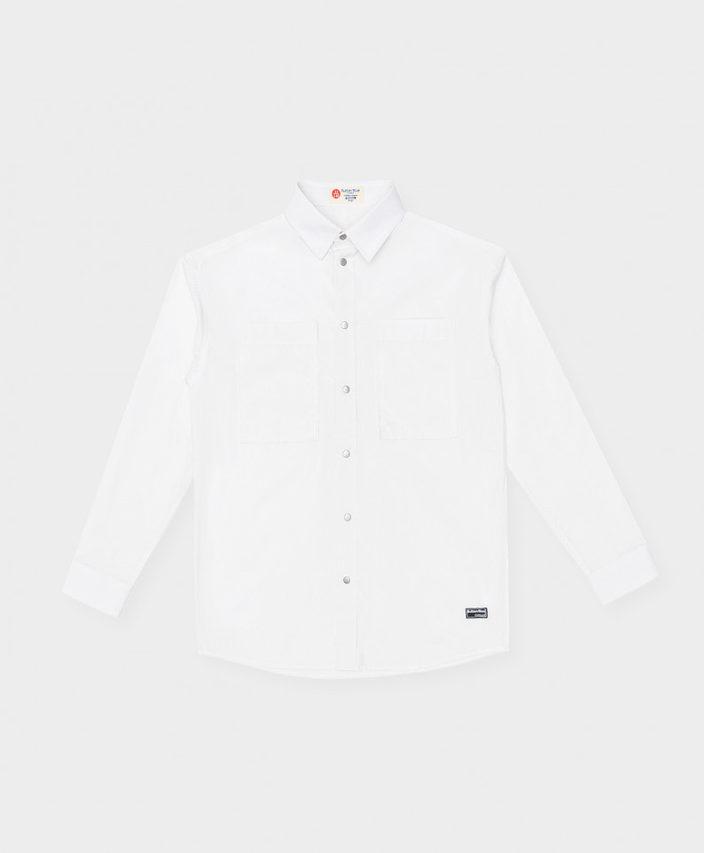 Сорочка белая с карманами Button Blue 221BBBS23070200 р.122,  - купить со скидкой
