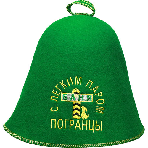 

Шапка для бани Фетровая фабрика Погранцы  зеленый, Погранцы