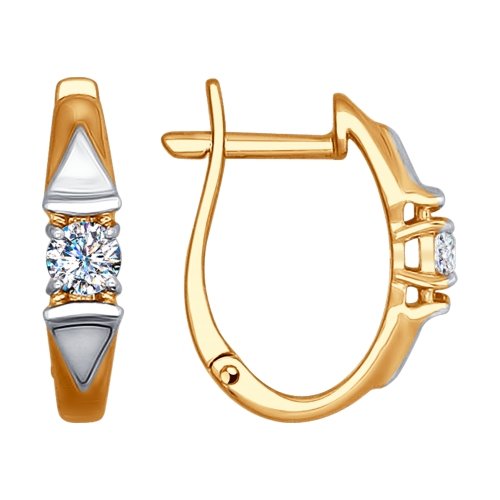 

Серьги из комбинированного золота с бриллиантом Yahont 157835, 157835