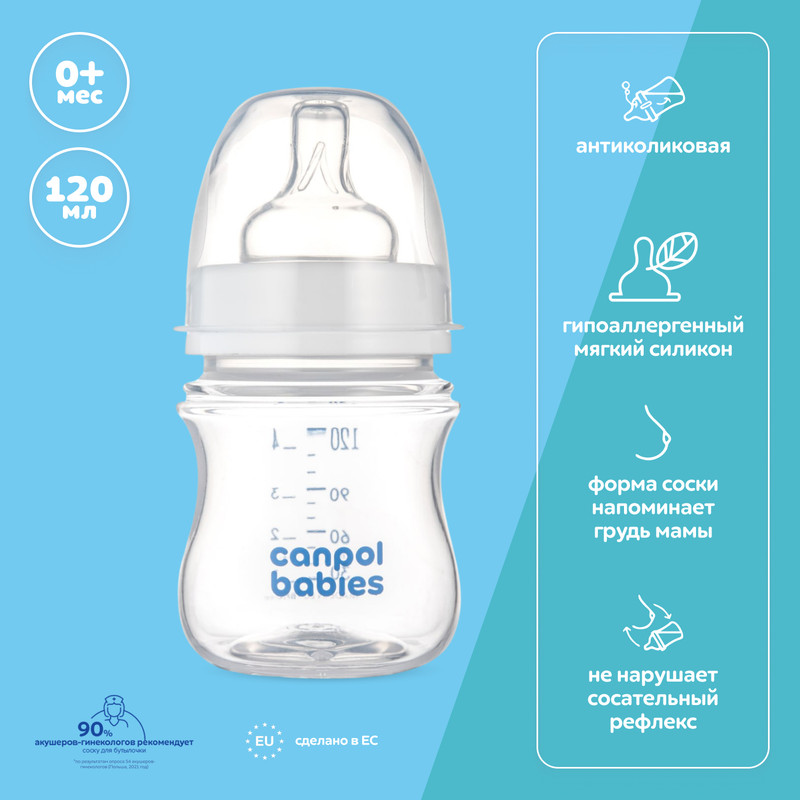 Бутылочка для кормления Canpol babies Essentionals антиколиковая 120 мл