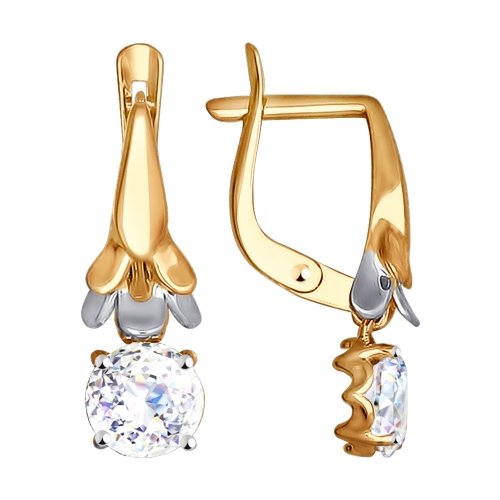 

Серьги из красного золота со swarovski Яхонт Ювелирный 158213, 158213