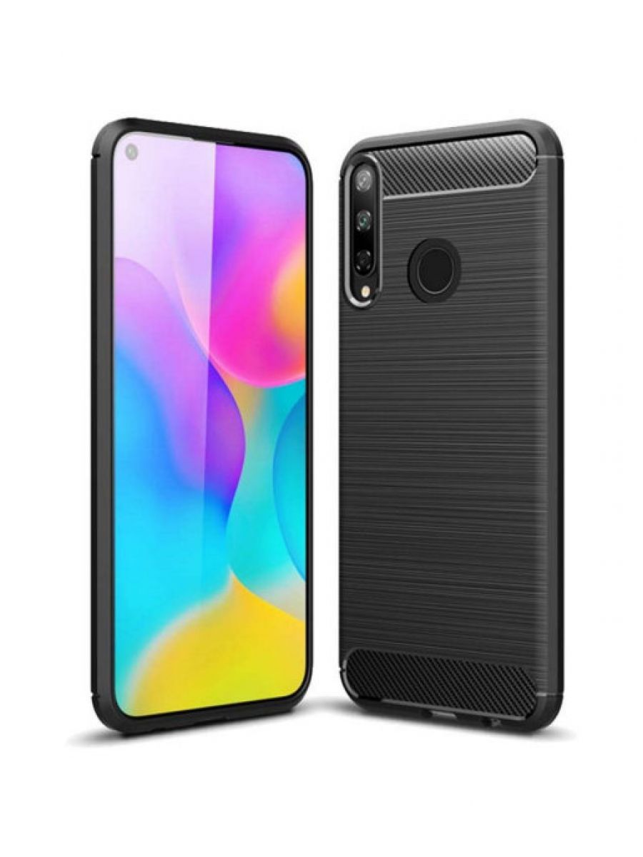 

Brodef Carbon Силиконовый чехол для Huawei P40 lite E/Honor 9C Черный