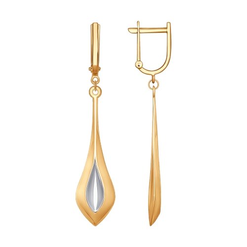 

Серьги подвески из комбинированного золота Yahont 159706, 159706