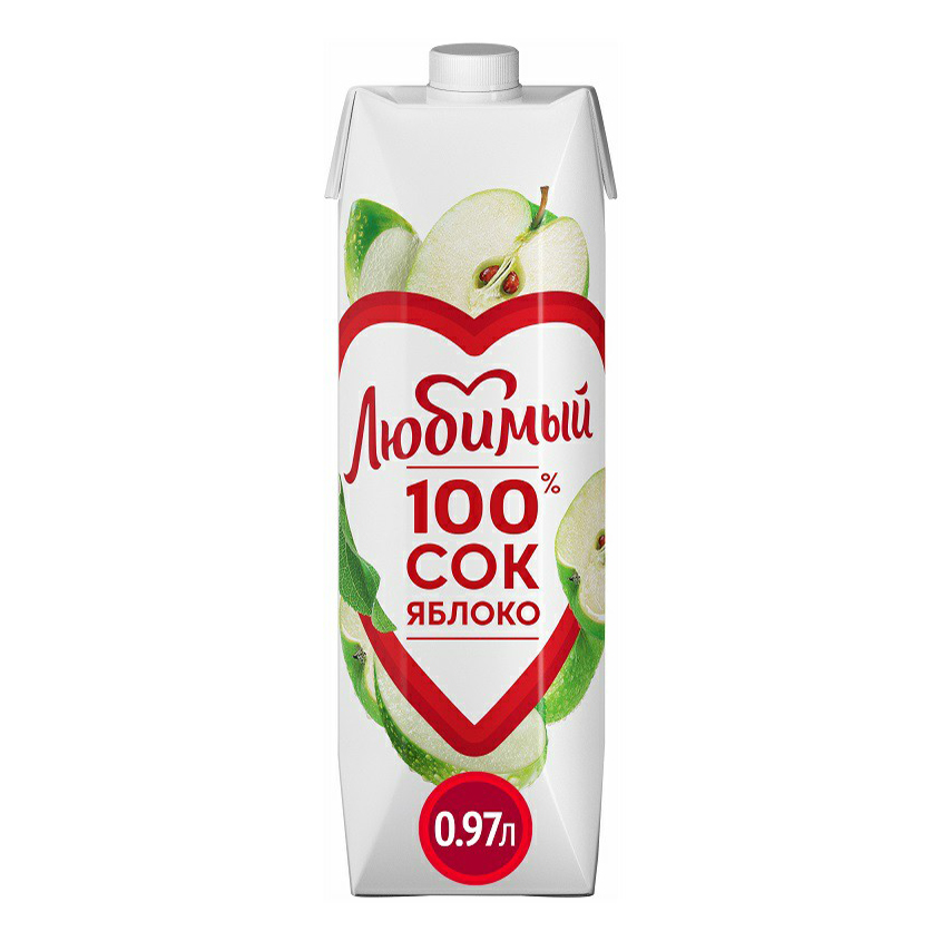 

Сок Любимый Яблоко осветленный 1 л