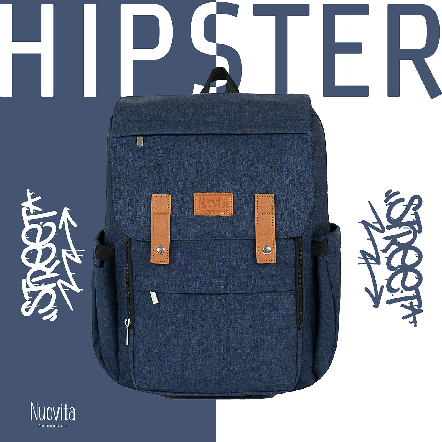 Рюкзак Nuovita CAPCAP hipster (Blu scuro/Темно-синий)