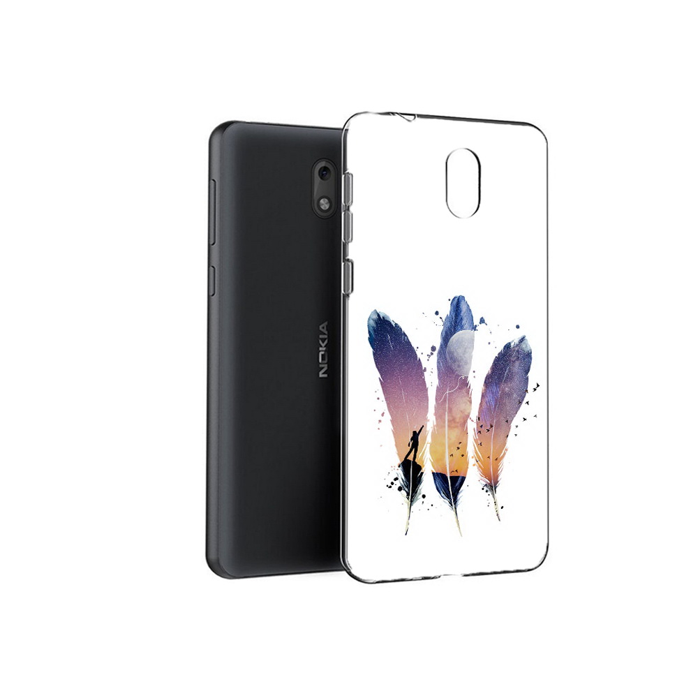 

Чехол MyPads Tocco для Nokia 6 небесные перья (PT60992.93.519), Прозрачный, Tocco