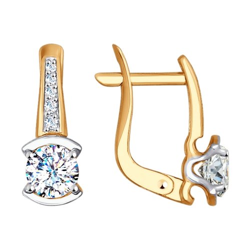 

Серьги из красного золота ЯХОНТ Золотой 162234, фианит, 162234