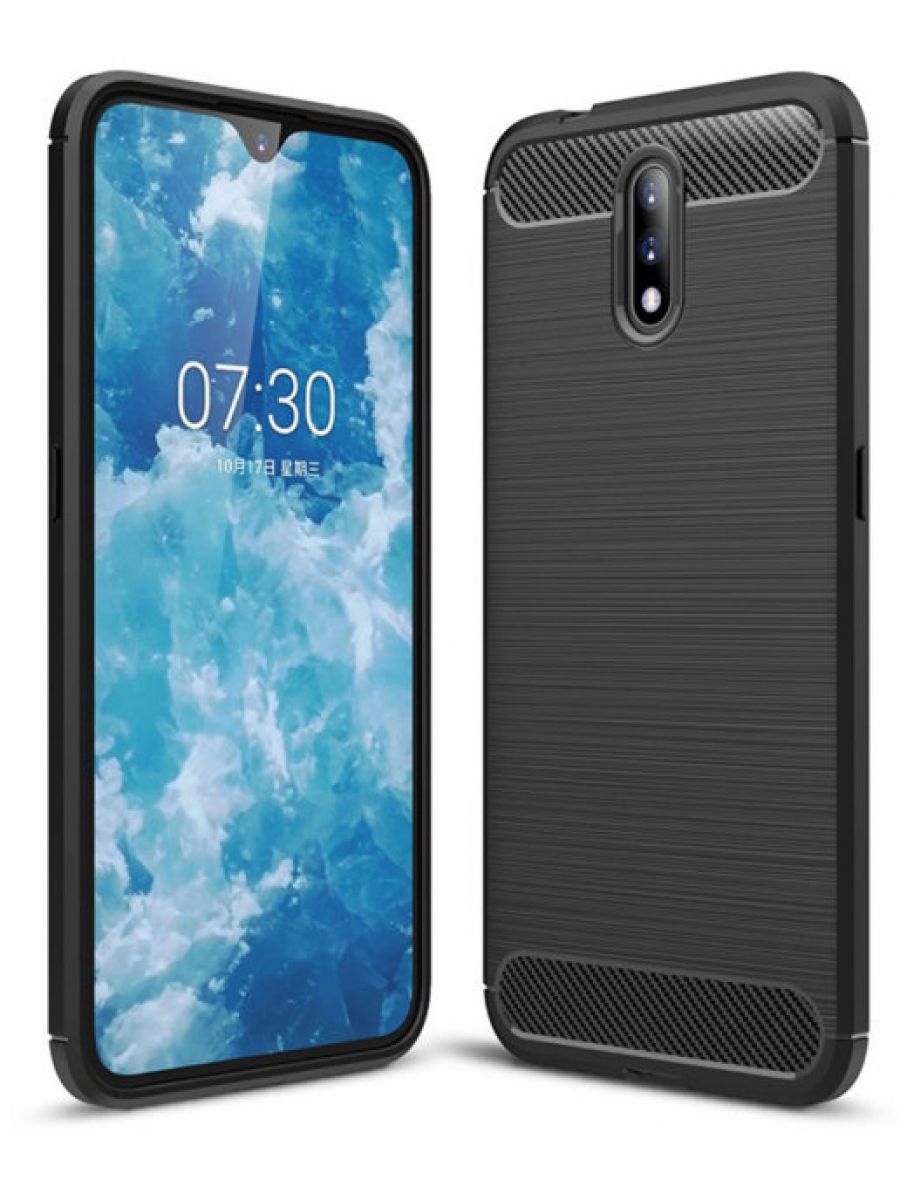 

Brodef Carbon Силиконовый чехол для Nokia 2.3 черный