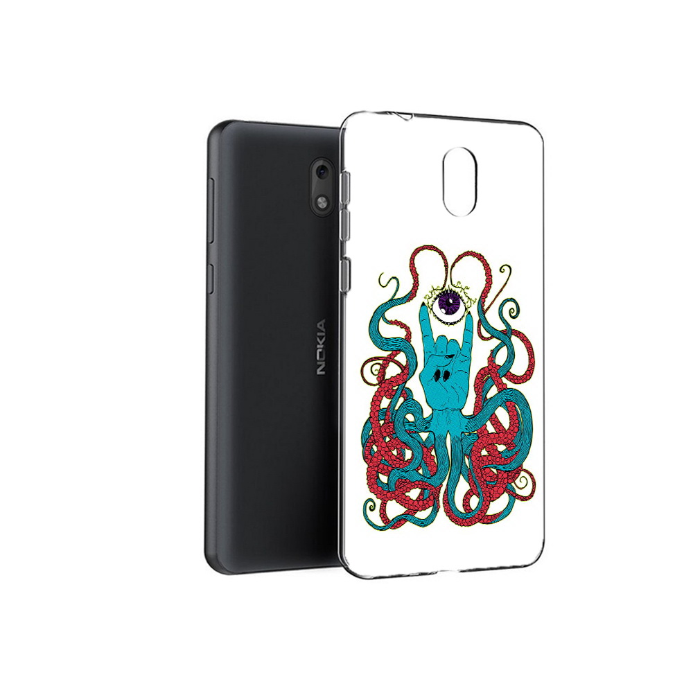 

Чехол MyPads Tocco для Nokia 6 осьминог-рука абстракция (PT60992.93.530), Прозрачный, Tocco