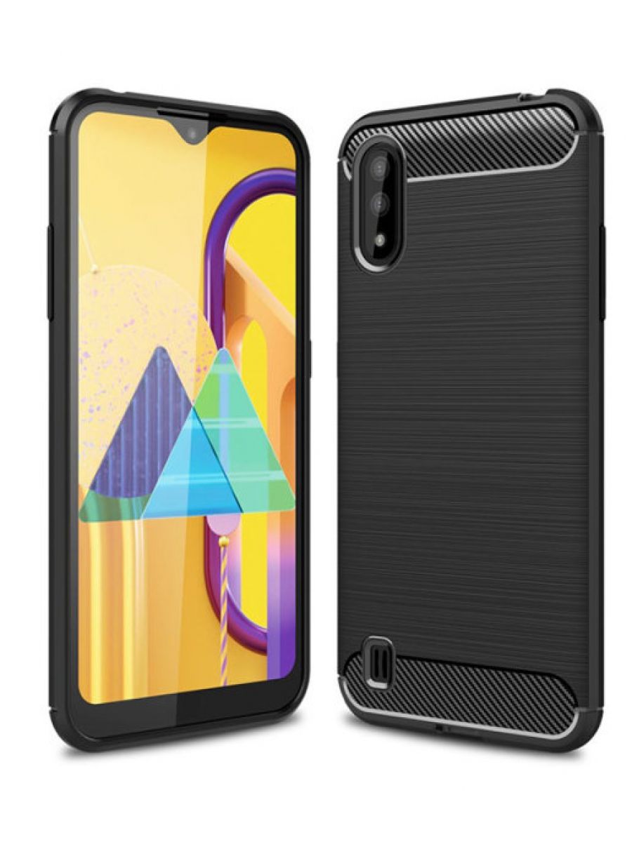 

Brodef Carbon Силиконовый чехол для Samsung Galaxy M01 черный