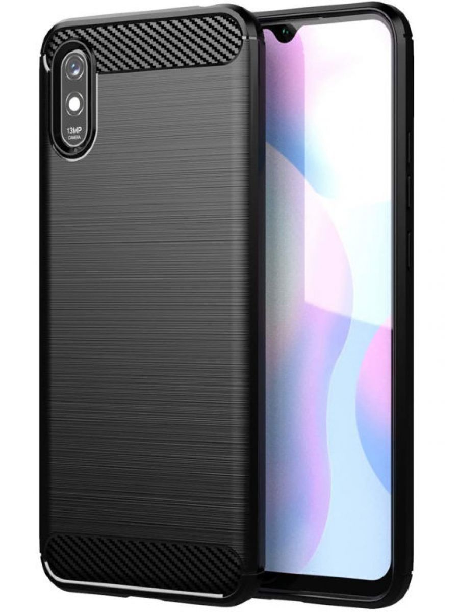 

Brodef Carbon Силиконовый чехол для Xiaomi Redmi 9A черный