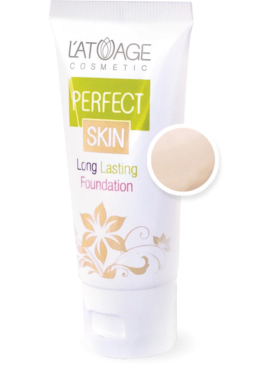 Тональный крем L'atuage Cosmetic Perfect skin длительного действия тон 101 тональный кушон для лица со сменным блоком clean up skin fit cushion pact spf50 pa 15 15г no 23