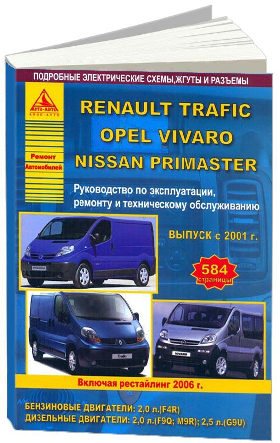

Renault Trafic & Nissan Primastar & Opel Vivaro c 2001 рестайлинг с 2006 с бензин...