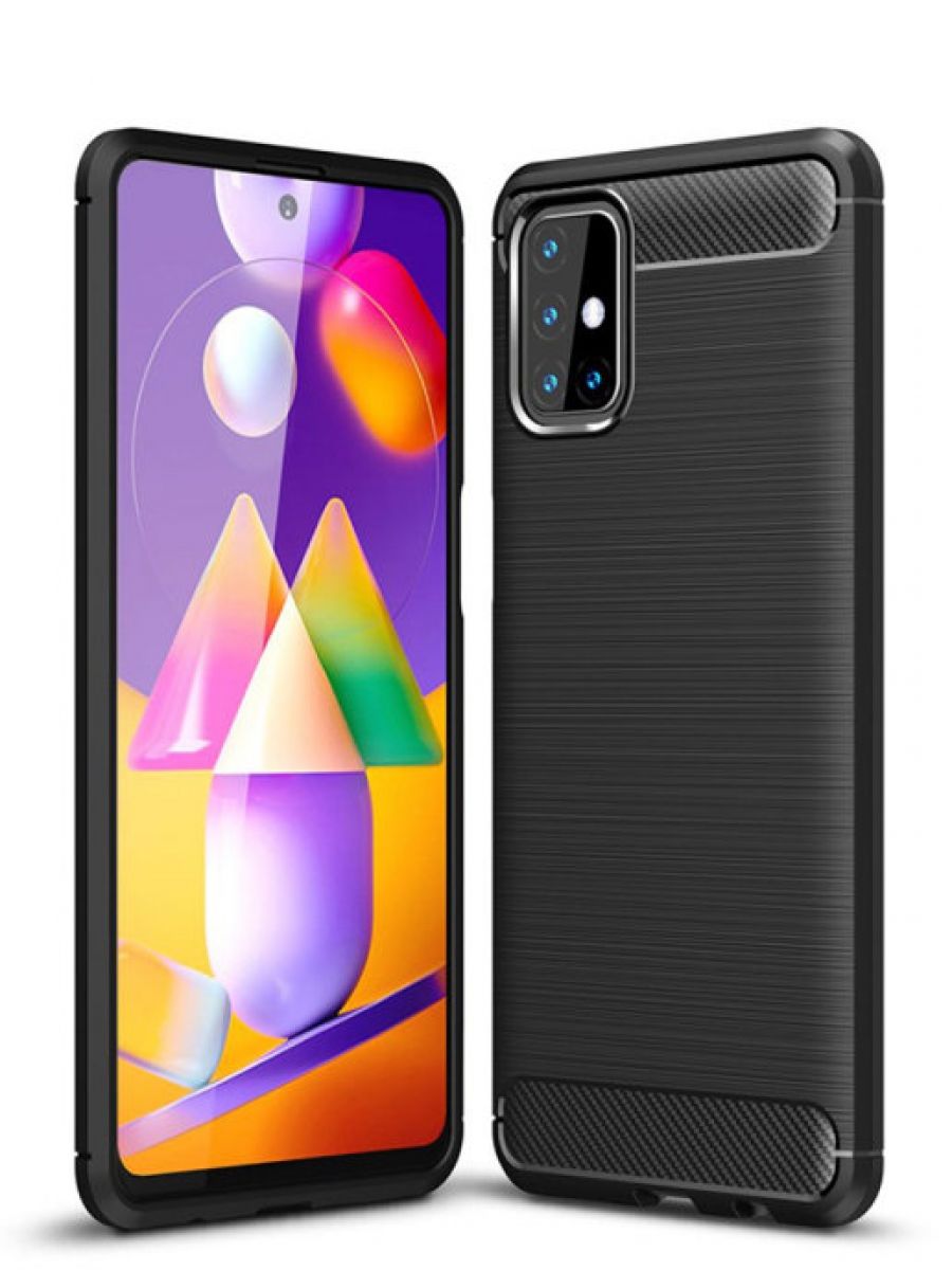 

Brodef Carbon Силиконовый чехол для Samsung Galaxy M31s черный