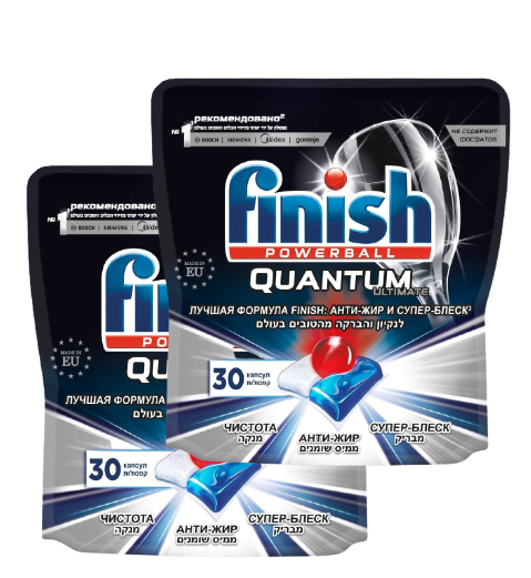 фото Капсулы для посудомоечной машины finish quantum ultimate, 30шт х 2 упаковки