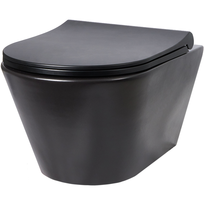 

Унитаз подвесной Creto Logan L3 1003-002-L3BlMat безободковый, черный матовый