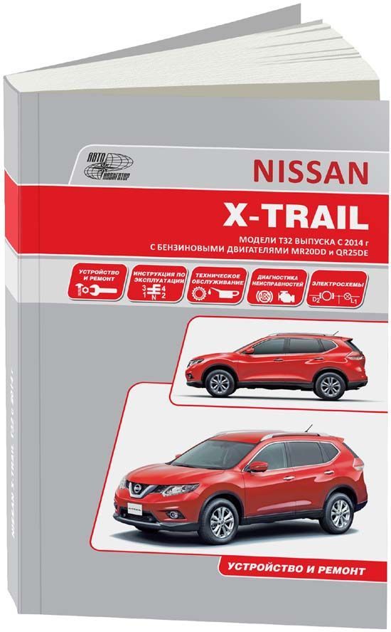 

Nissan X-Trail T32 с 2014 с бензиновыми двигателями MR20DD (2,0) QR25DE (2,5). Се...