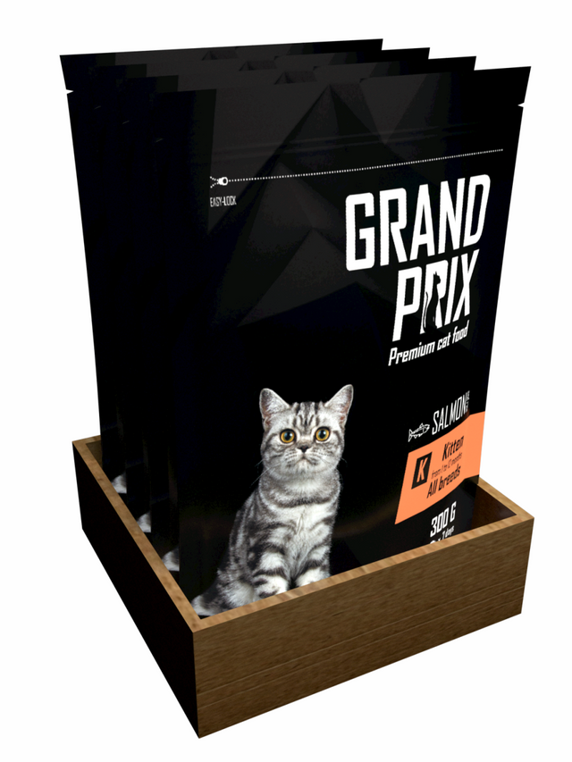 фото Сухой корм для кошек grand prix kitten, лосось, 4шт, 1.2кг