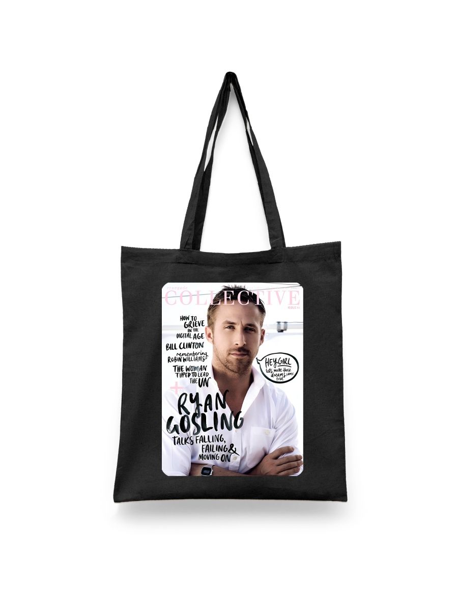 

Шоппер унисекс Каждому Своё Актёр/Райан Гослинг/Ryan Gosling IZRG2, черный, Актёр/Райан Гослинг/Ryan Gosling IZRG2