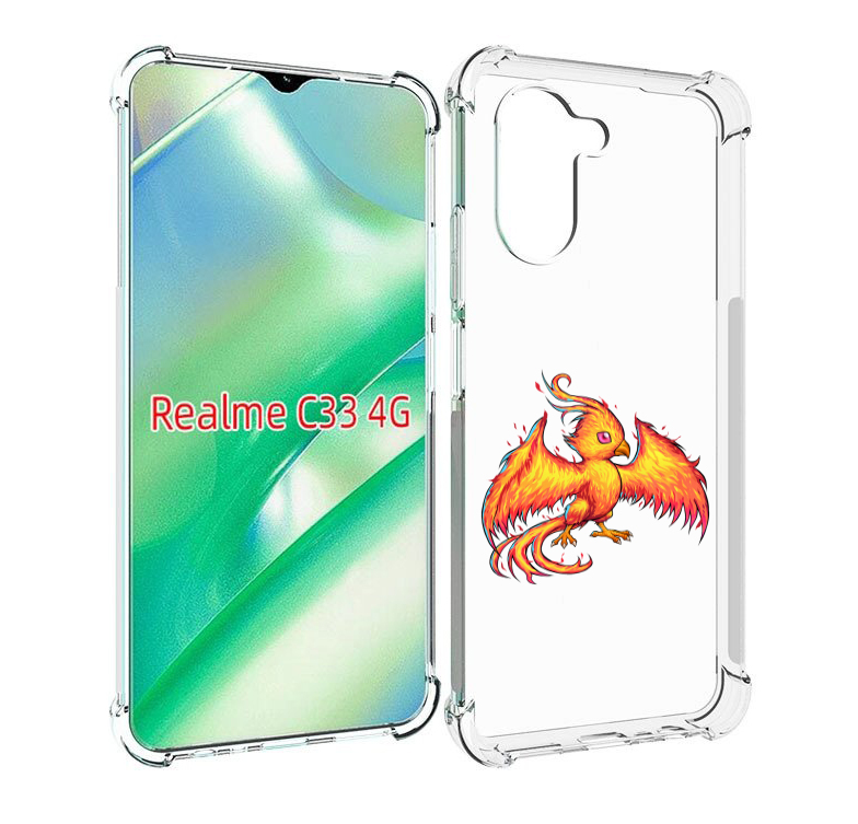 

Чехол MyPads огненная-птичка для Realme C33 4G, Прозрачный, Tocco