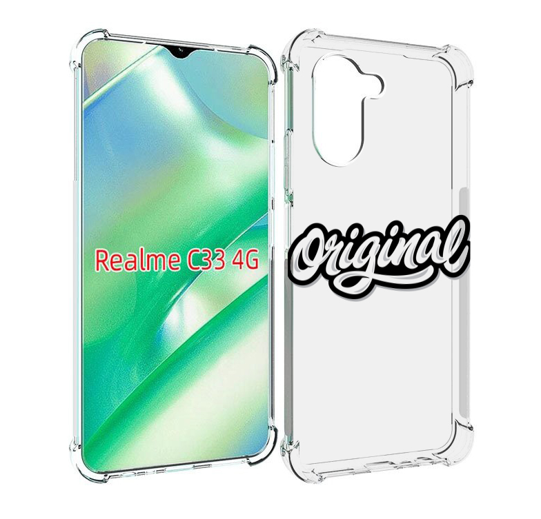 

Чехол MyPads оригинал-надпись для Realme C33 4G, Прозрачный, Tocco