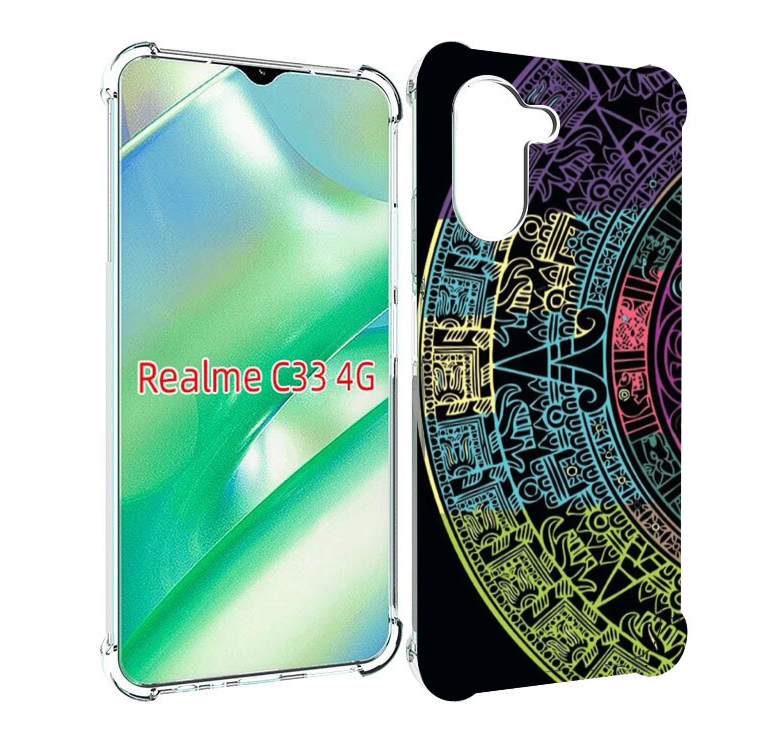 

Чехол MyPads орнамент полукруга для Realme C33 4G, Прозрачный, Tocco