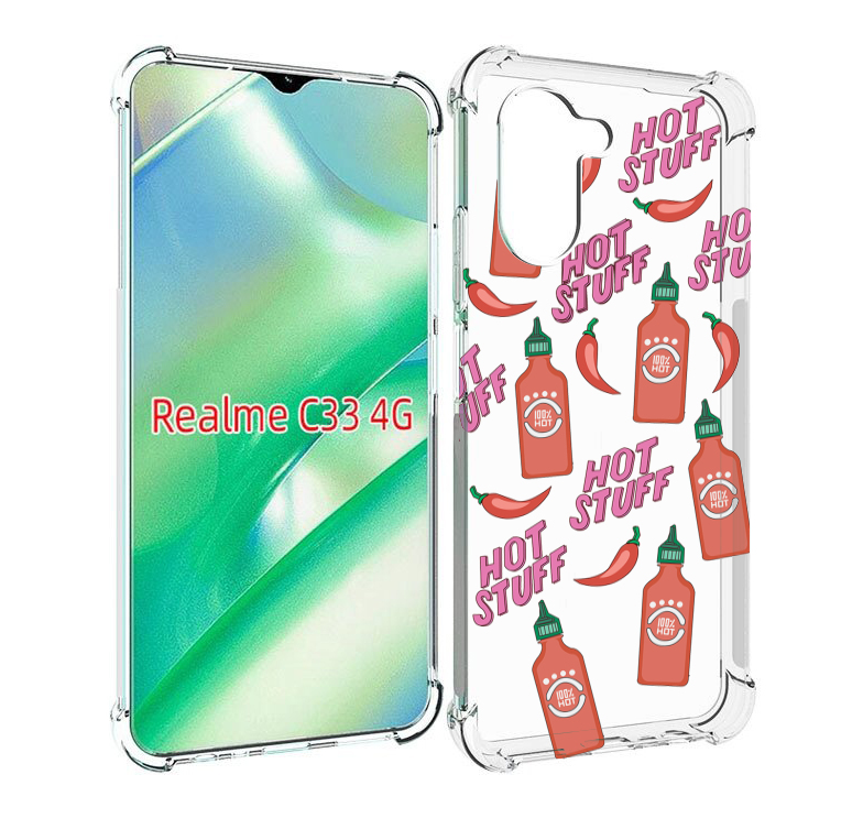 

Чехол MyPads острые-перчики для Realme C33 4G, Прозрачный, Tocco