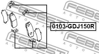 

Монтажный Комплект Для Дисковых Колодок Febest арт. 0103GDJ150R