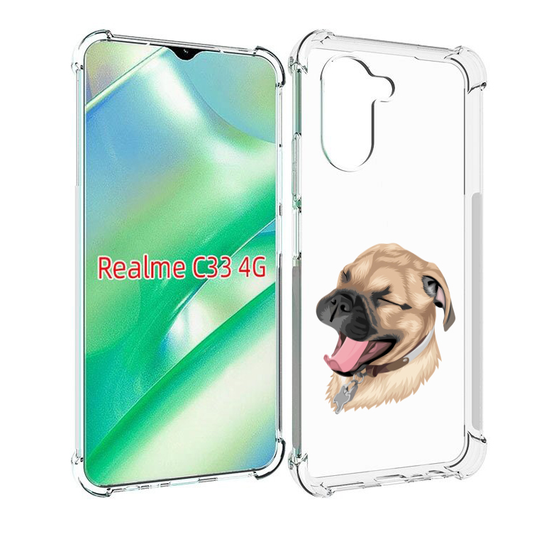 

Чехол MyPads очень-довольная-собака для Realme C33 4G, Прозрачный, Tocco