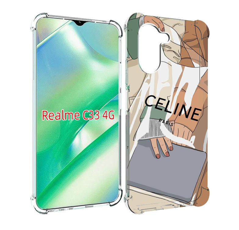 

Чехол MyPads пакет-келин-париж женский для Realme C33 4G, Прозрачный, Tocco